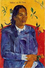 Поль Гоген Женщина с цветком-1891
